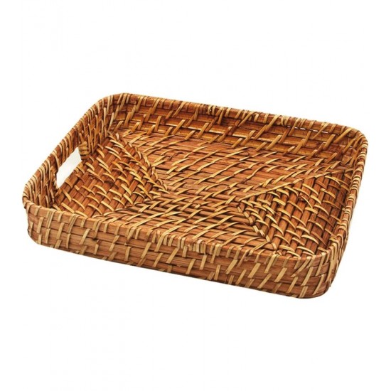 Bandeja 29cm Por 22cm Retangular Em Rattan